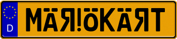 EEC German License Plate Yellow 000000