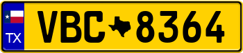 Texas Euro Style License Plate 000000