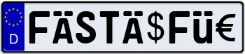 EEC German License Plate 040477