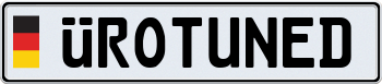 German Military License Plate 000000