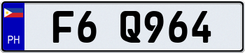 Philippines Euro Style License Plate 000000